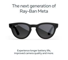 RAY-BAN Meta Headliner (Gen 2) Glasses - Matte Black with Polarised Gradient Graphite Lenses