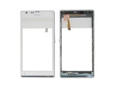 Genuine Sony C5302, C5303, C5306 Xperia SP White Touchscreen / Digitizer With Frame - 1272-6916