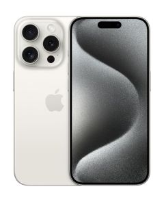 Apple iPhone 15 Pro 256GB White Titanium Sim Free / Unlocked Mobile Phone - MTV43ZD/A