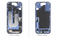 Official Apple iPhone 16 Ultramarine Blue Chassis / Middle Frame (OEM Pulled)