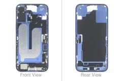 Official Apple iPhone 16 Plus Ultramarine Blue Chassis / Middle Frame (OEM Pulled)