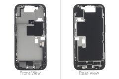Official Apple iPhone 16 Pro Black Titanium Chassis / Middle Frame (OEM Pulled)