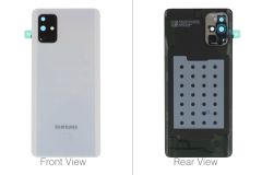 Genuine Samsung Galaxy A71 SM-A715 Silver Rear / Battery Cover with Adhesive - GH82-22112B