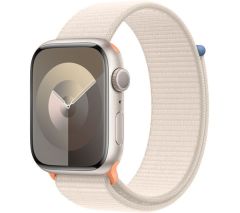 APPLE Watch Series 9 - 45 mm Starlight Aluminium Case with Starlight Sport Loop - MR983QA/A