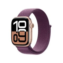 APPLE Watch Series 10 - 46 mm Rose Gold Aluminium Case with Plum Sport Loop - A-Grade