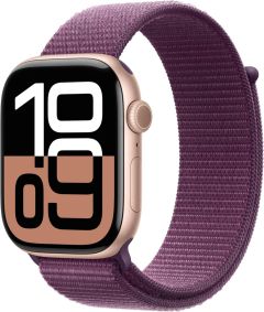 APPLE Watch Series 10 Cellular - 46 mm Rose Gold Aluminium Case with Plum Sport Loop - A-Grade