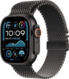 APPLE Watch Ultra 2 Cellular - 49 mm Black Titanium Case with Black Titanium Milanese Loop - Medium - A-Grade