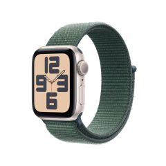 APPLE Watch SE - 40 mm 2024 Starlight Aluminium Case with Lake Green Sport Loop - MXEH3QA/A