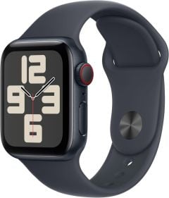 APPLE Watch SE Cellular - 40 mm 2nd Gen Midnight Aluminium Case with Midnight Sport Band, S/M - A-Grade