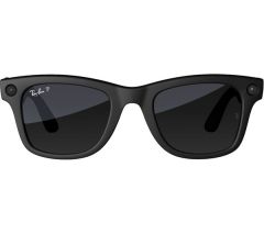 RAY-BAN Meta Wayfarer Large Glasses - Matte Black, Polarized Gradient Graphite