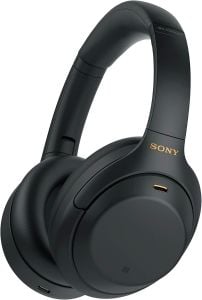 Official Sony WH-1000XM4 Noise Cancelling Wireless Bluetooth NFC High Resolution Audio Over-Ear Headphones with Mic/Remote, Black